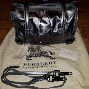 NWT Burberry Metallic Anthracite bag